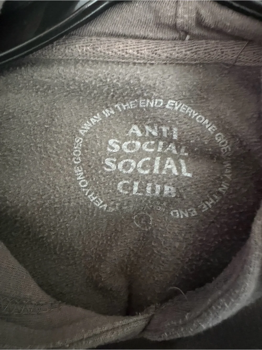 Anti Social Social Club Bat Emoji Hoodie 'Charcoal'- Size Large